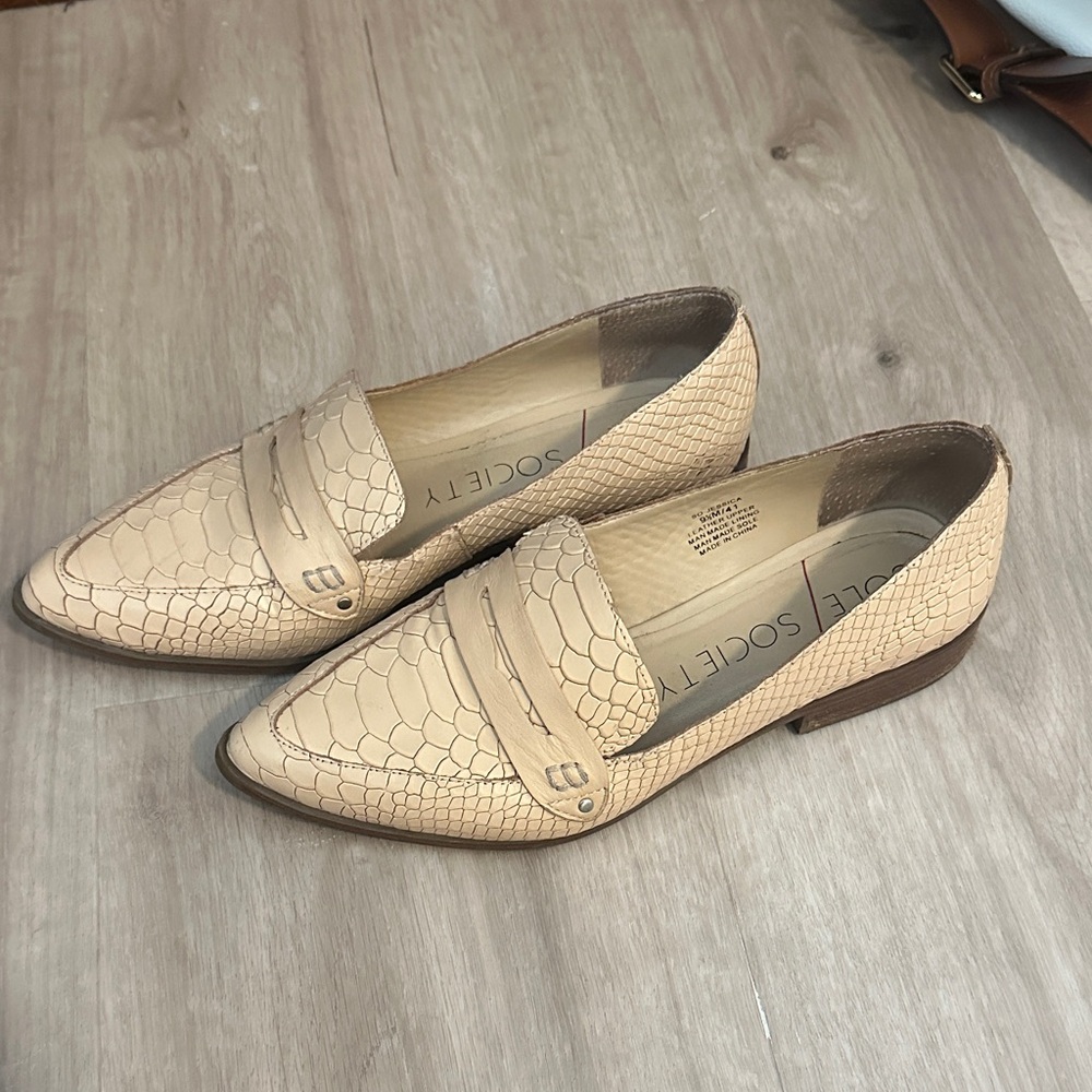 Sole Society Light Pink Leather Loafers